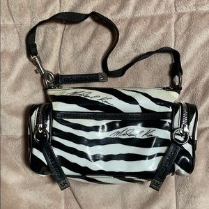 Michael Kors Zebra vinyl mini camera bag